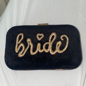 Lulu cross body Bride Bag Black and Gold